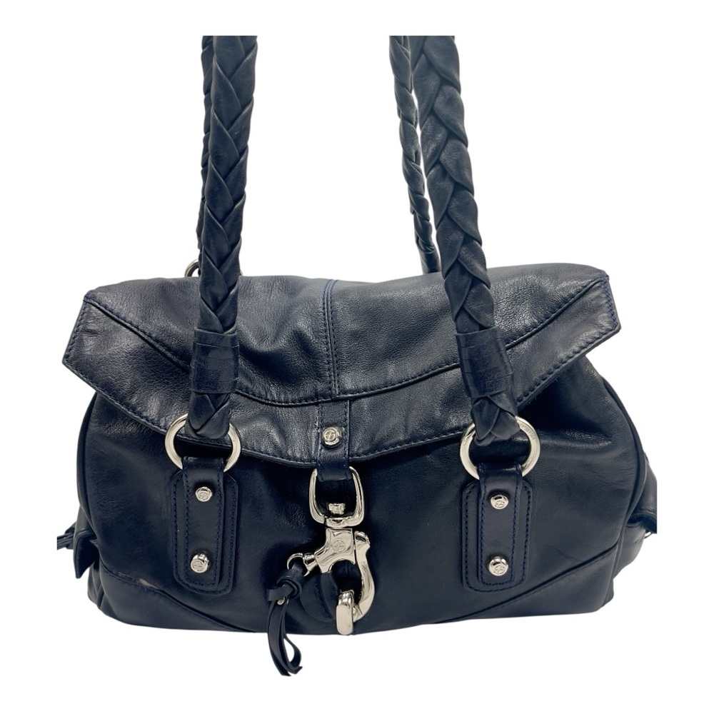 FRANCESCO BIASIA ‘Secret’ Black Leather Handbag